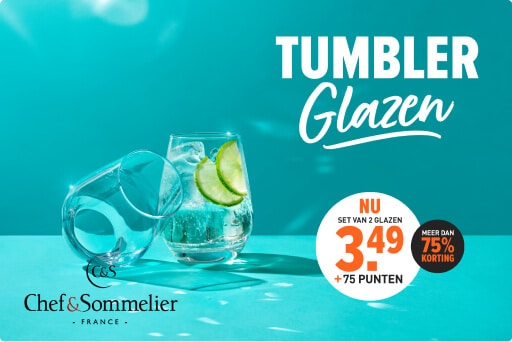 Water tumbler glazen sparen